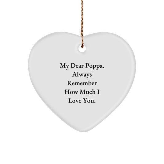 Poppa Keepsake Christmas Ornament Gift for Him - Image 1