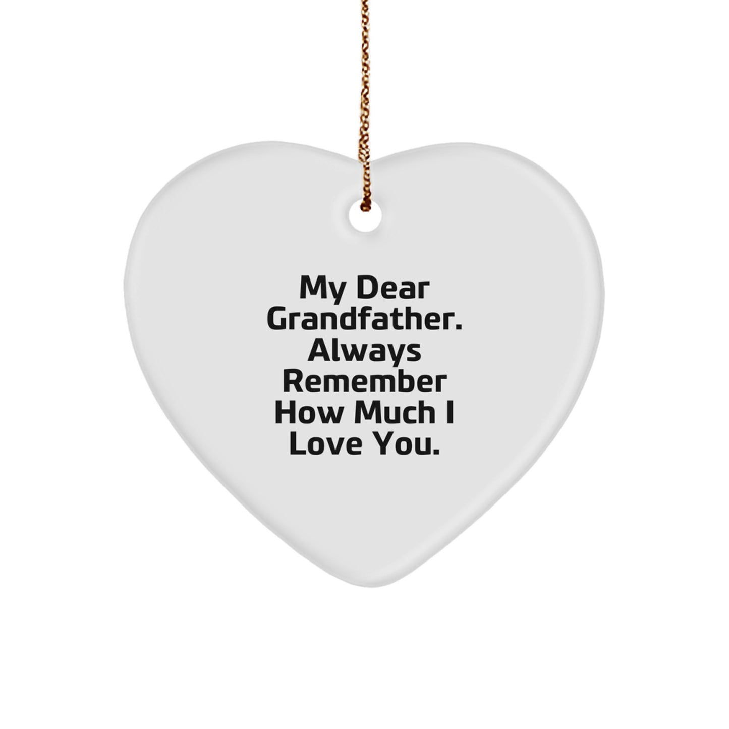 Grandfather Keepsake Heart-Shaped Christmas Ornament Gift for Him - Image 1