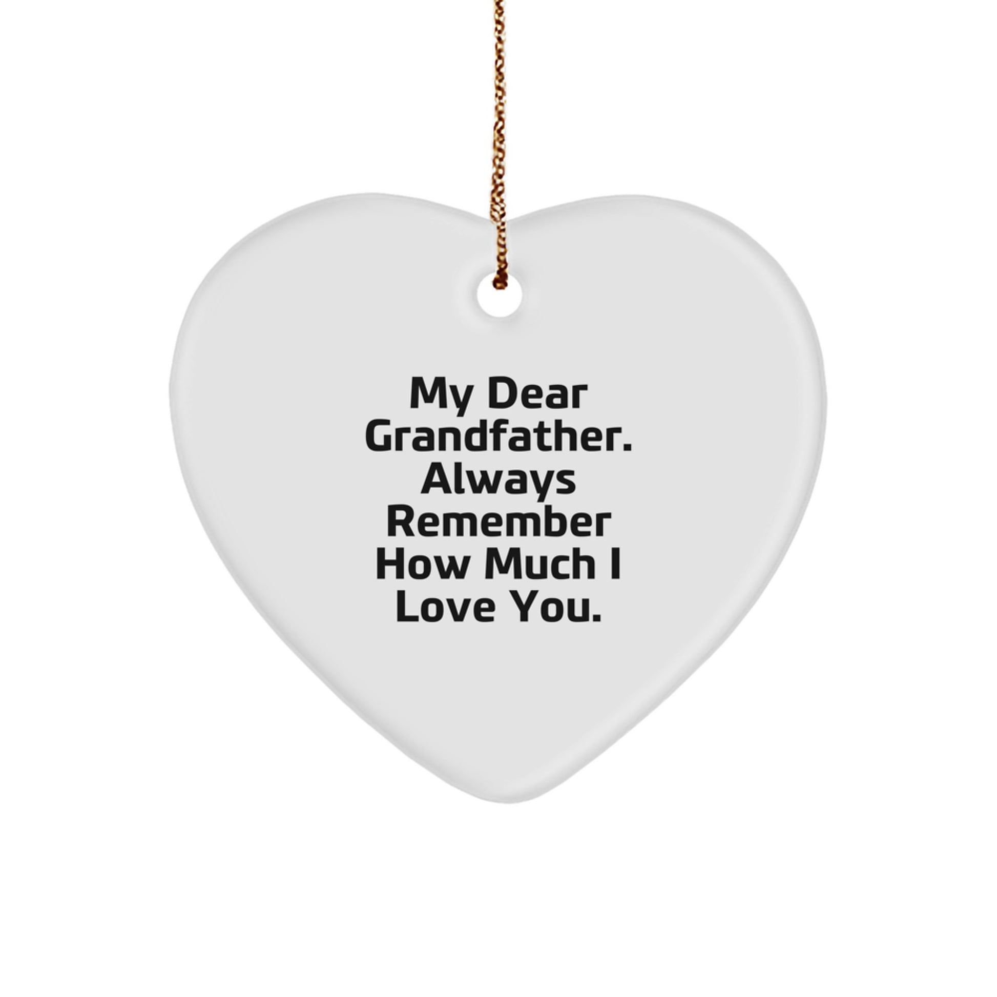 Grandfather Keepsake Heart-Shaped Christmas Ornament Gift for Him - Image 1