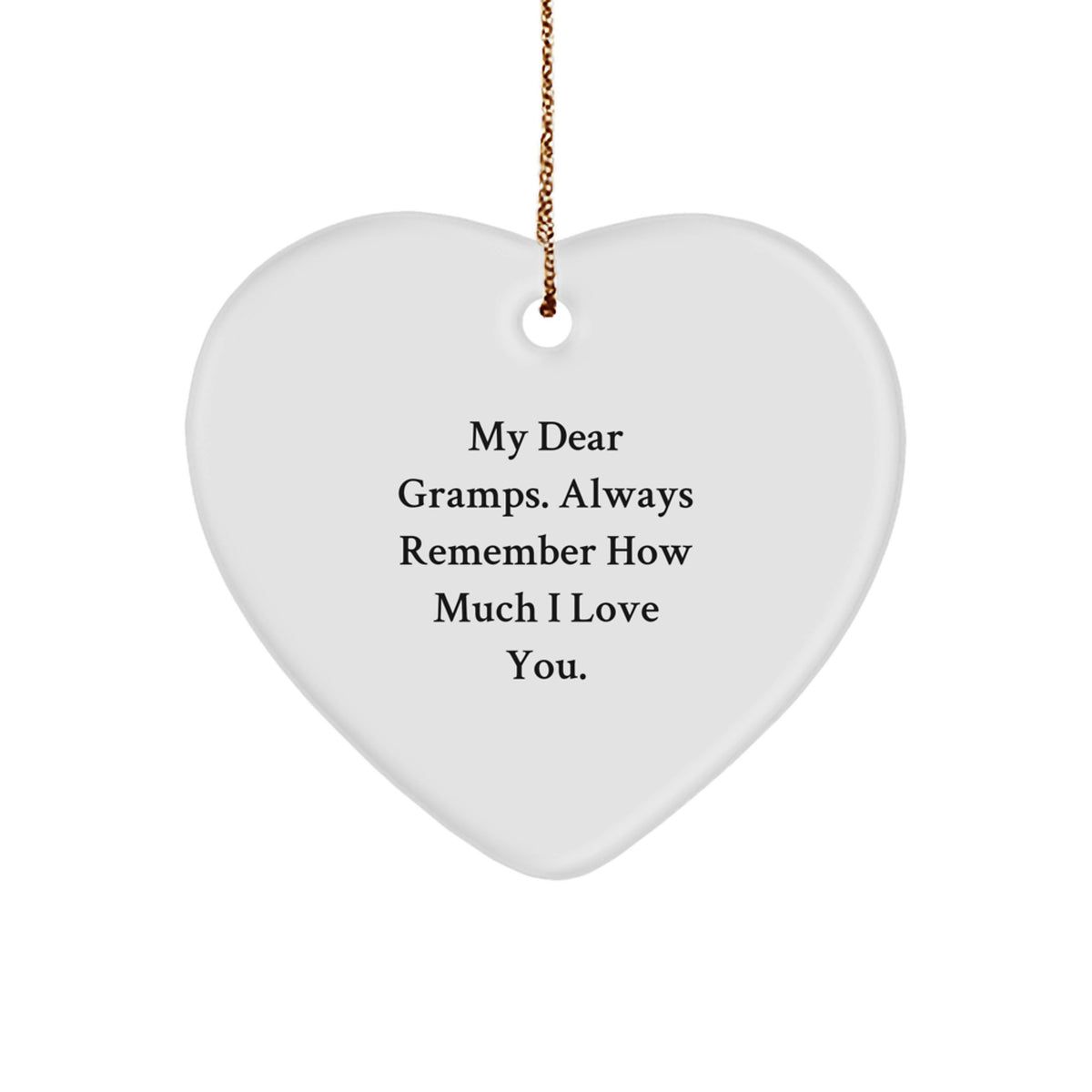 Gramps Keepsake Heart-Shaped White Christmas Ornament Gift for Him - Image 1