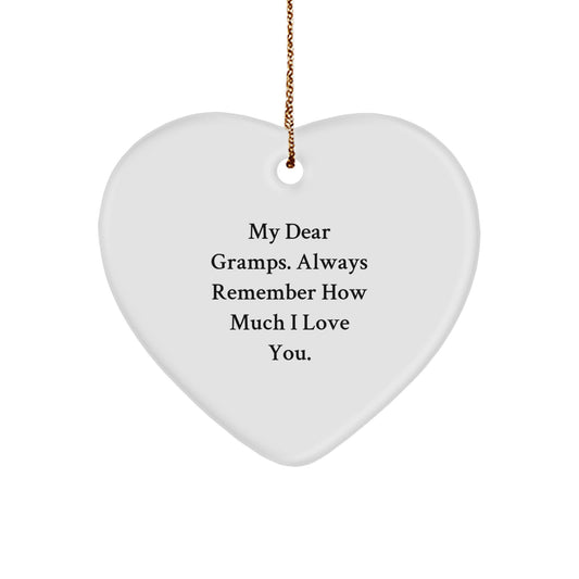 Gramps Keepsake Heart-Shaped White Christmas Ornament Gift for Him - Image 1