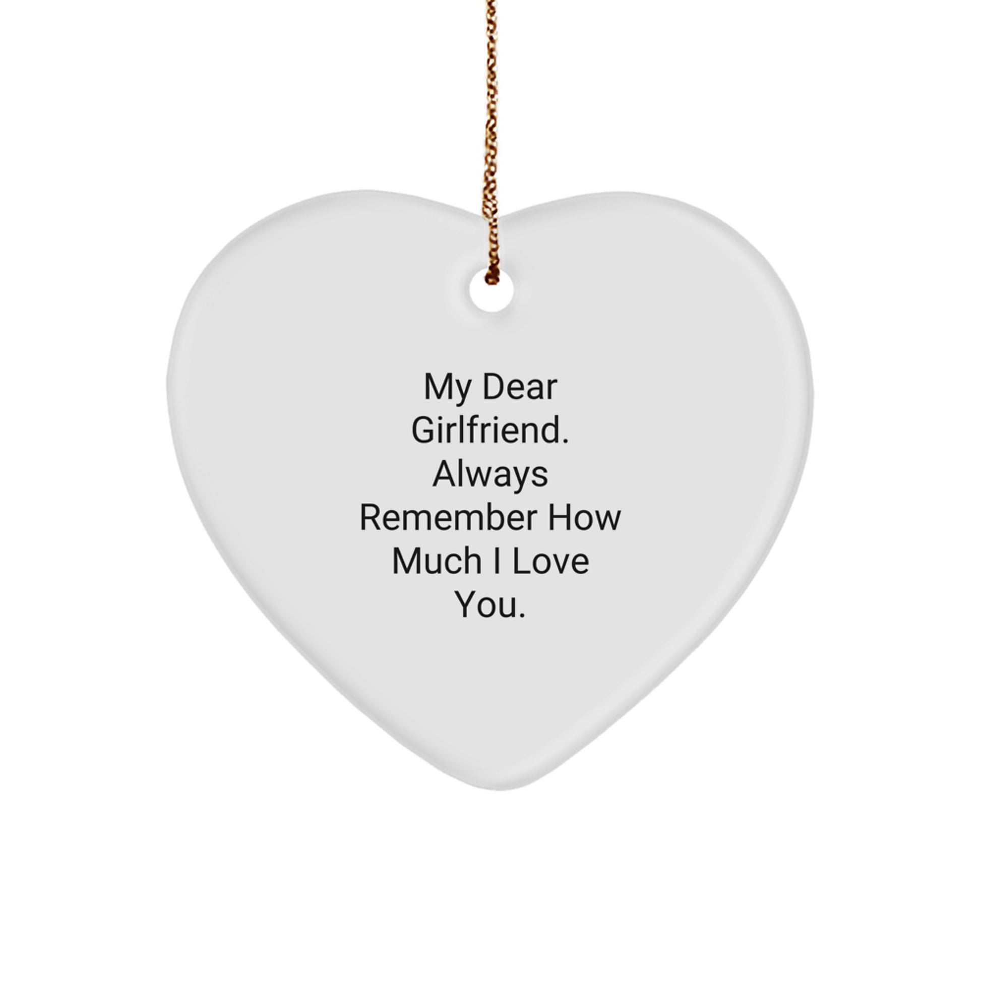 Funny Sweetheart Gifts from Men - Heart Ornament for Christmas Decorations with I Love You Quote - Gifts for Sweetheart - Image 1