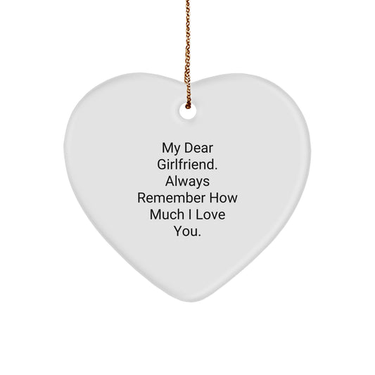 Funny Sweetheart Gifts from Men - Heart Ornament for Christmas Decorations with I Love You Quote - Gifts for Sweetheart - Image 1