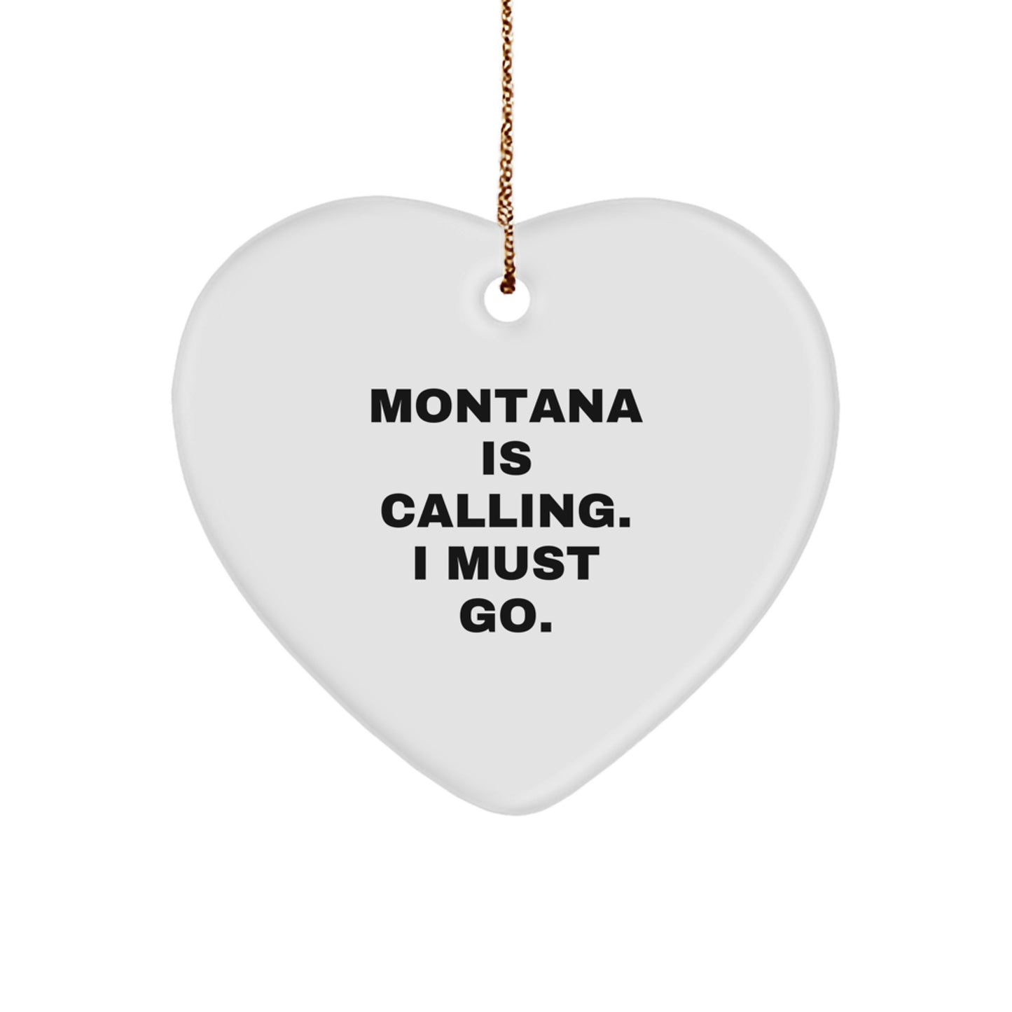Montana Heart Ornament, Funny Gift from Friends, Perfect for Women of Montana, Christmas Unique Gifts - Image 1