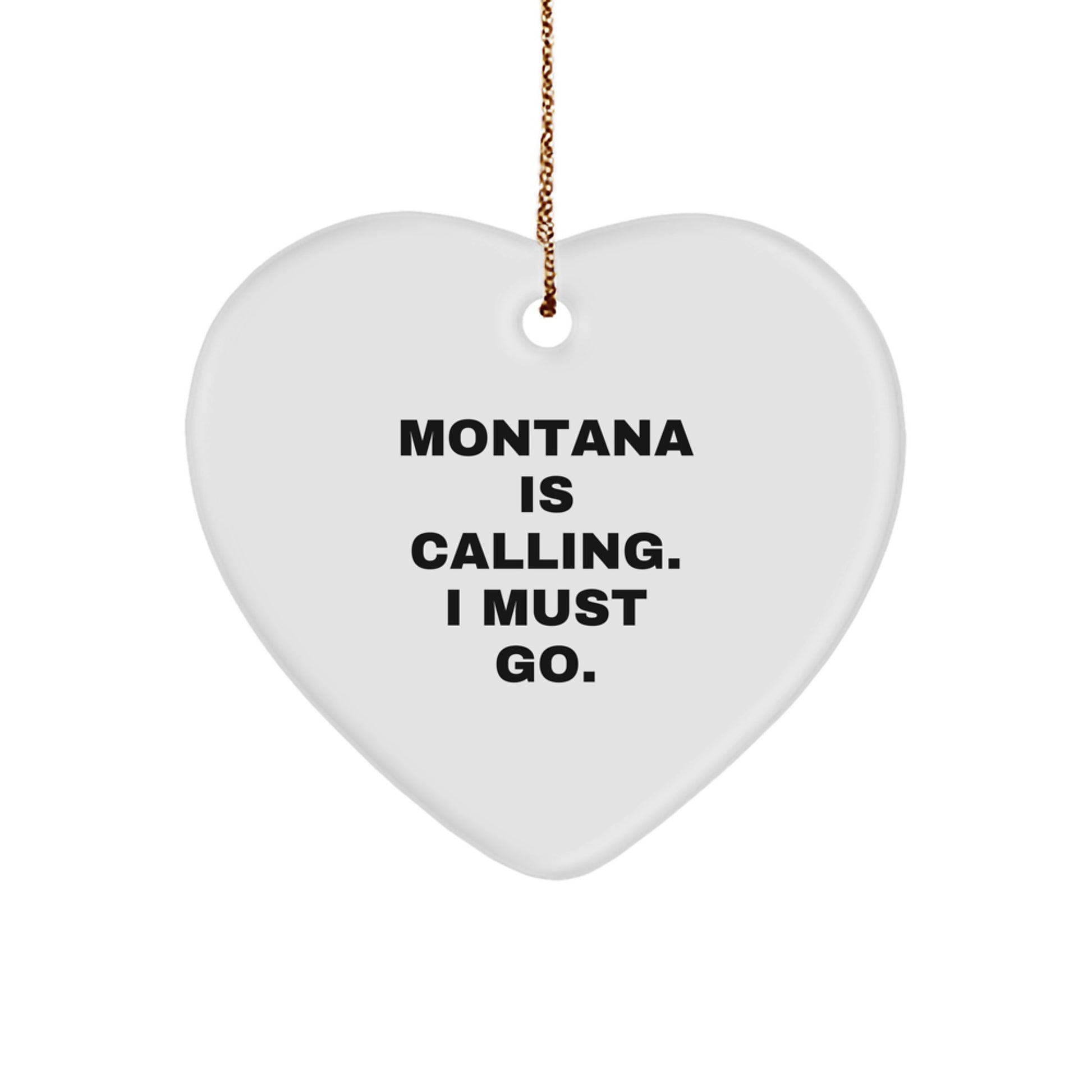 Montana Heart Ornament, Funny Gift from Friends, Perfect for Women of Montana, Christmas Unique Gifts - Image 1