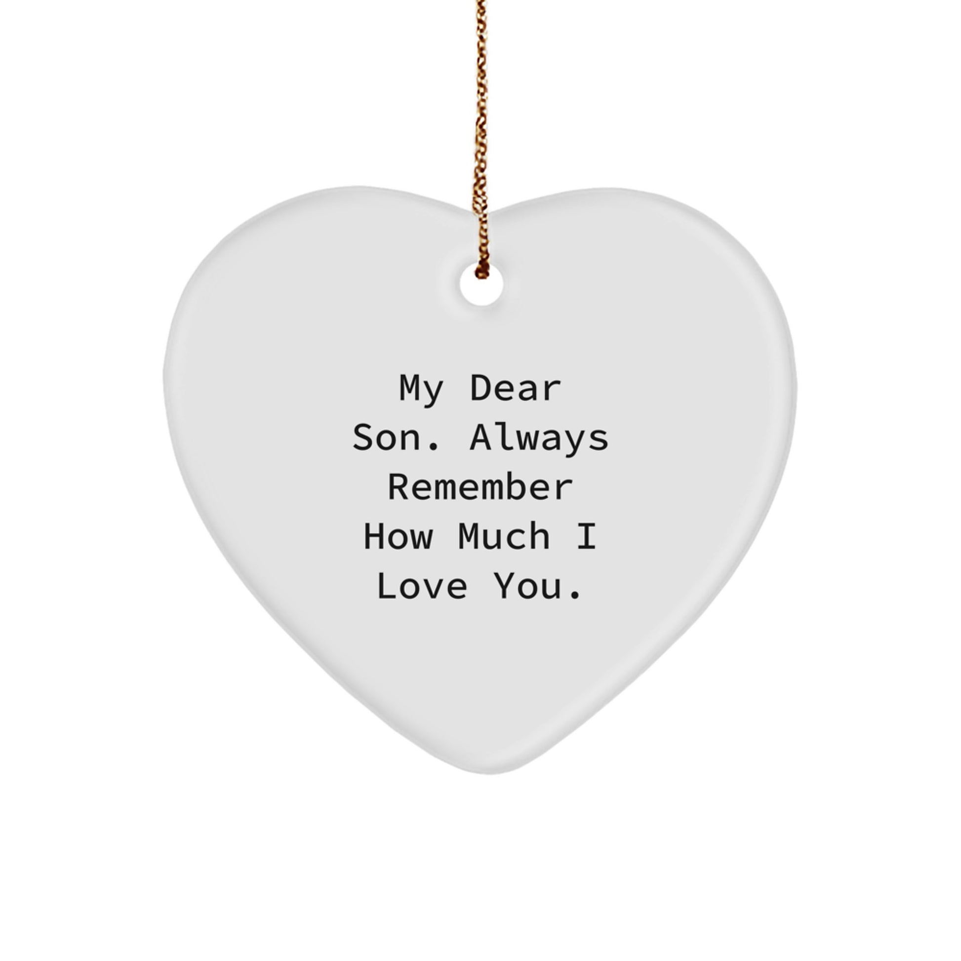Funny Heart Ornament Gifts from Mom or Dad to Son for Christmas - Image 1