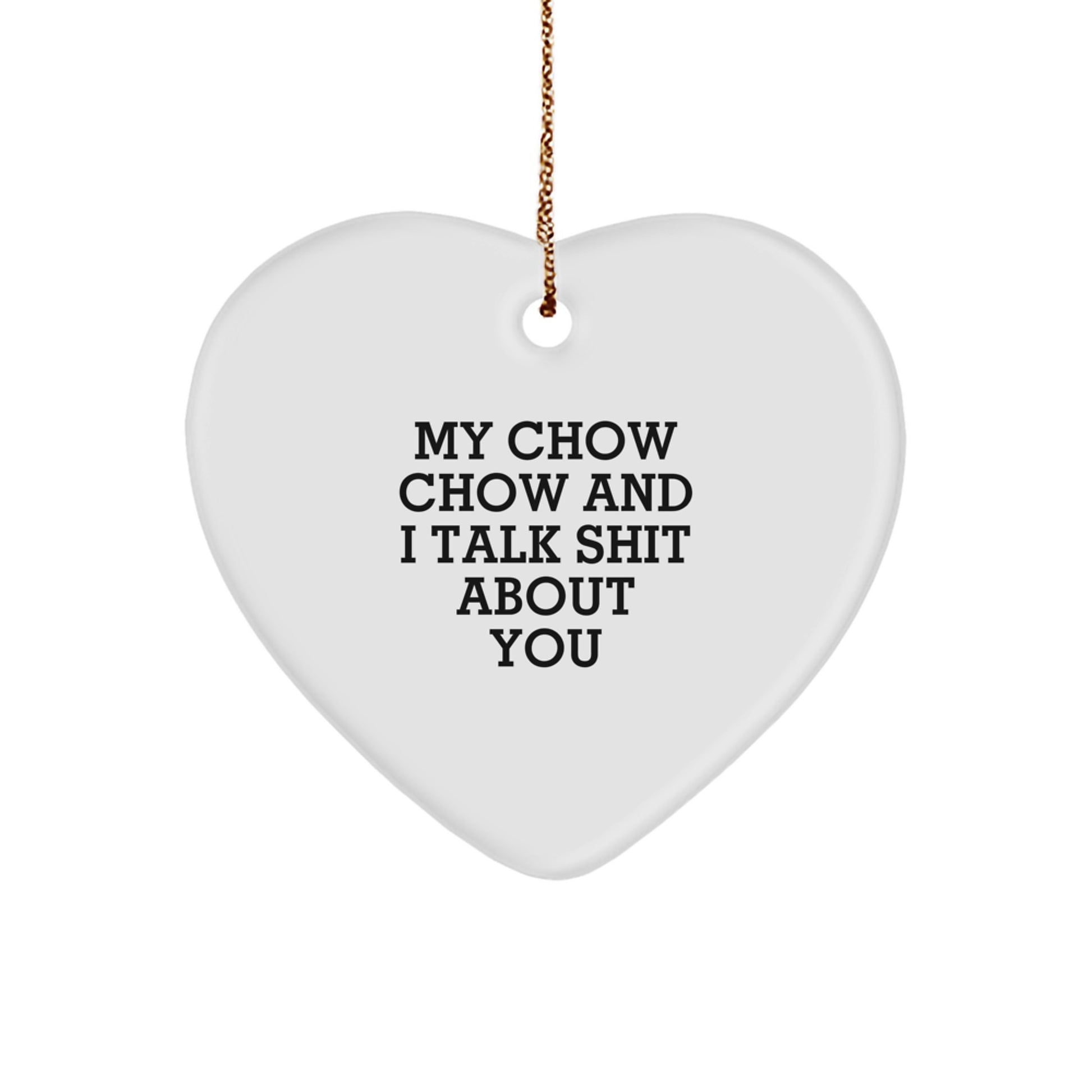 Chow Chow Dog Heart Ornament Keepsake Funny Christmas Unique Gift for Him - Image 1