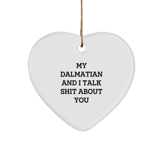 Dalmatian Heart Ornament Keepsake for Him Surprise Christmas Gift - Image 1