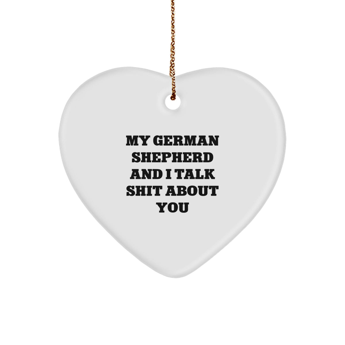Christmas Gift for Her German Shepherd Heart Ornament Present - Image 1