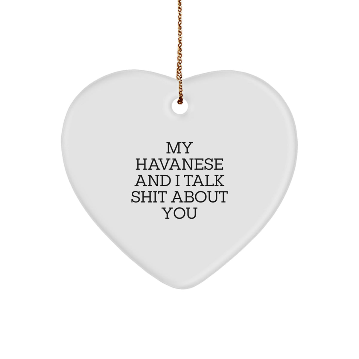 Havanese Heart Ornament Keepsake for Him Bright Christmas Gift - Image 1