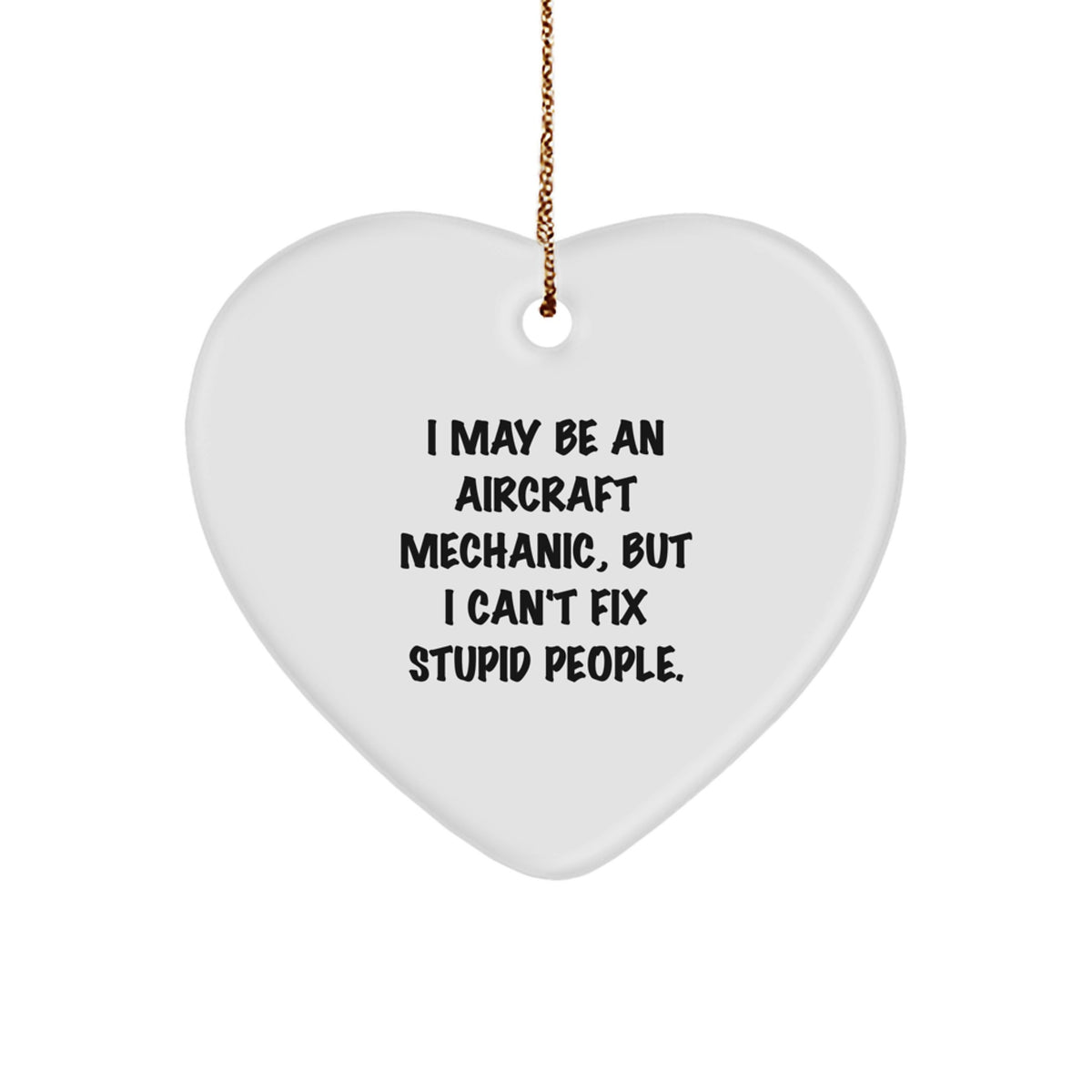Christmas Gift Keepsake Ornament for Her – Aircraft Mechanic Quote - Image 1