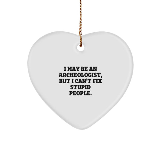 Archeologist Favorite Heart Ornament for Kids Christmas Gift - Image 1