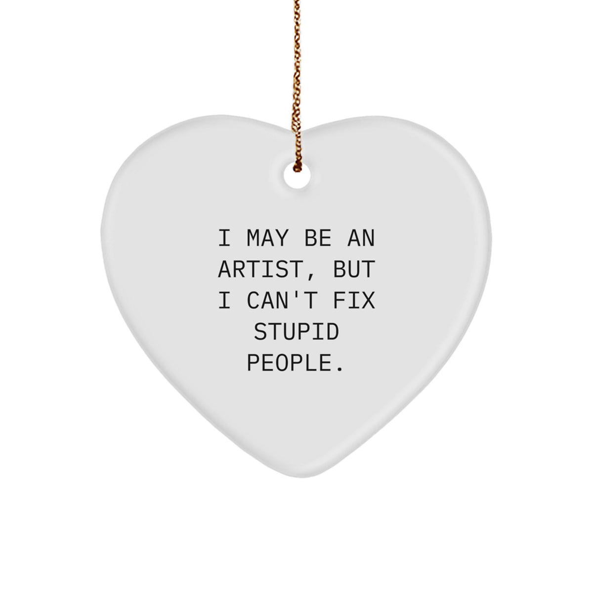 Christmas Gift Ornament for Her Present – Artist Keepsake Heart - Image 1