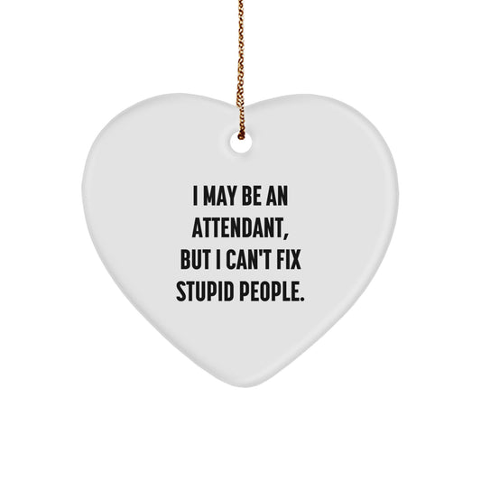Attendant Heart Christmas Ornament Gift for Happy Kids – Holiday Humor - Image 1