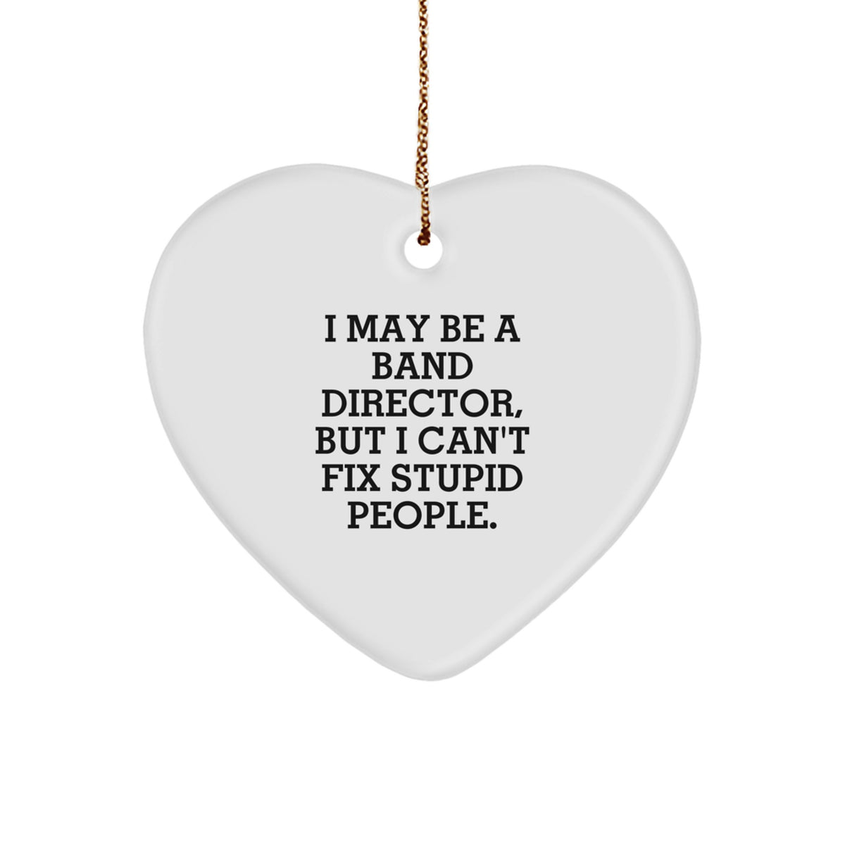 Christmas Unique Gift for Her Band Director Heart Ornament Present May Be A - Image 1