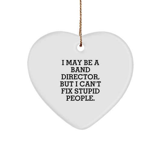 Christmas Unique Gift for Her Band Director Heart Ornament Present May Be A - Image 1