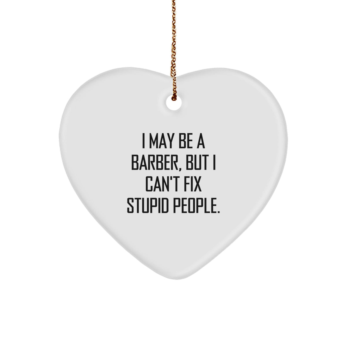 Barber Favorite Christmas Heart Ornament for Kids Holiday Gift - Image 1