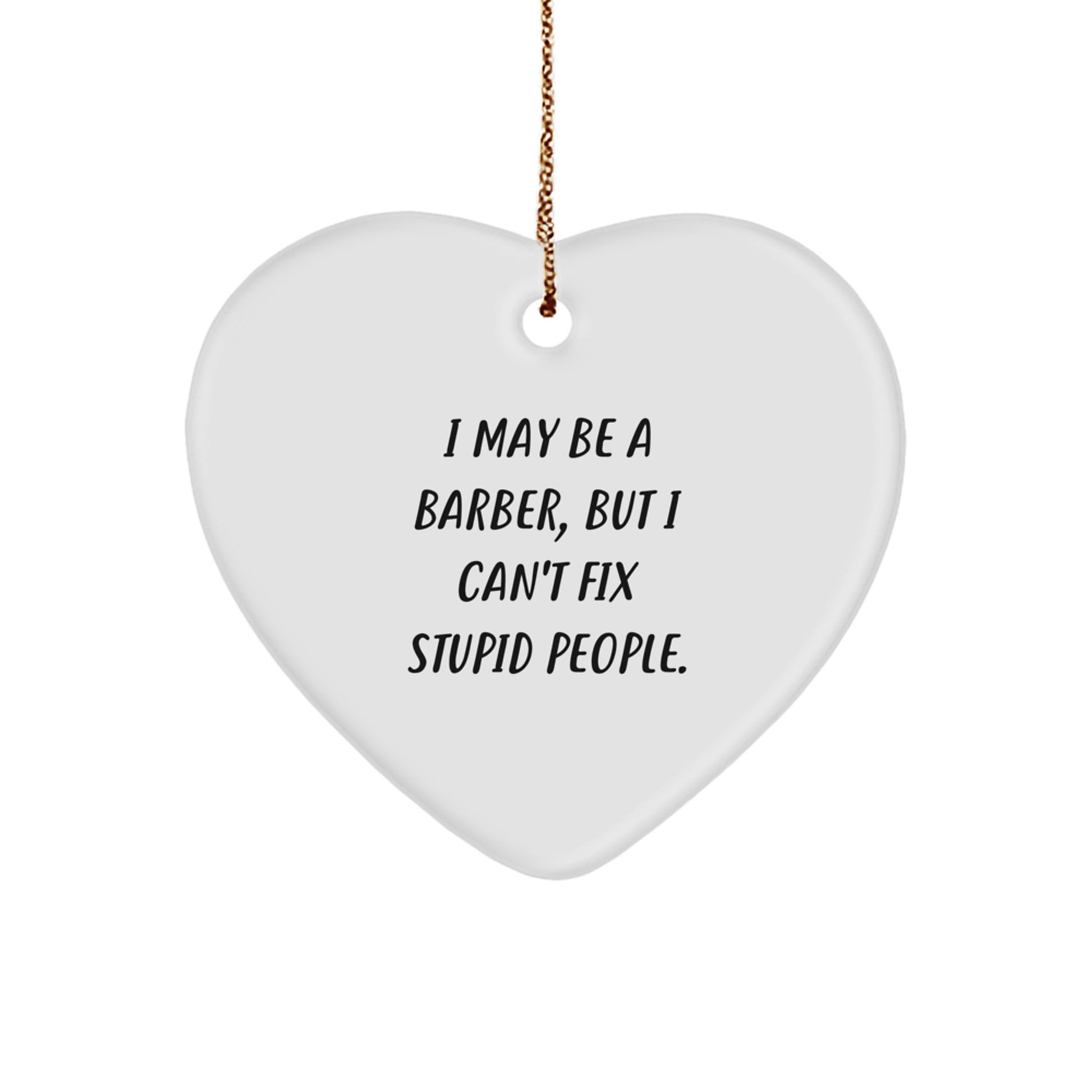 Christmas Gift for Roommates Barber Collectible Heart Ornament - Image 1