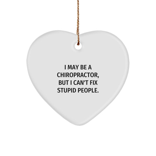 Christmas Gift for Her Chiropractor Heart Ornament Present - Image 1