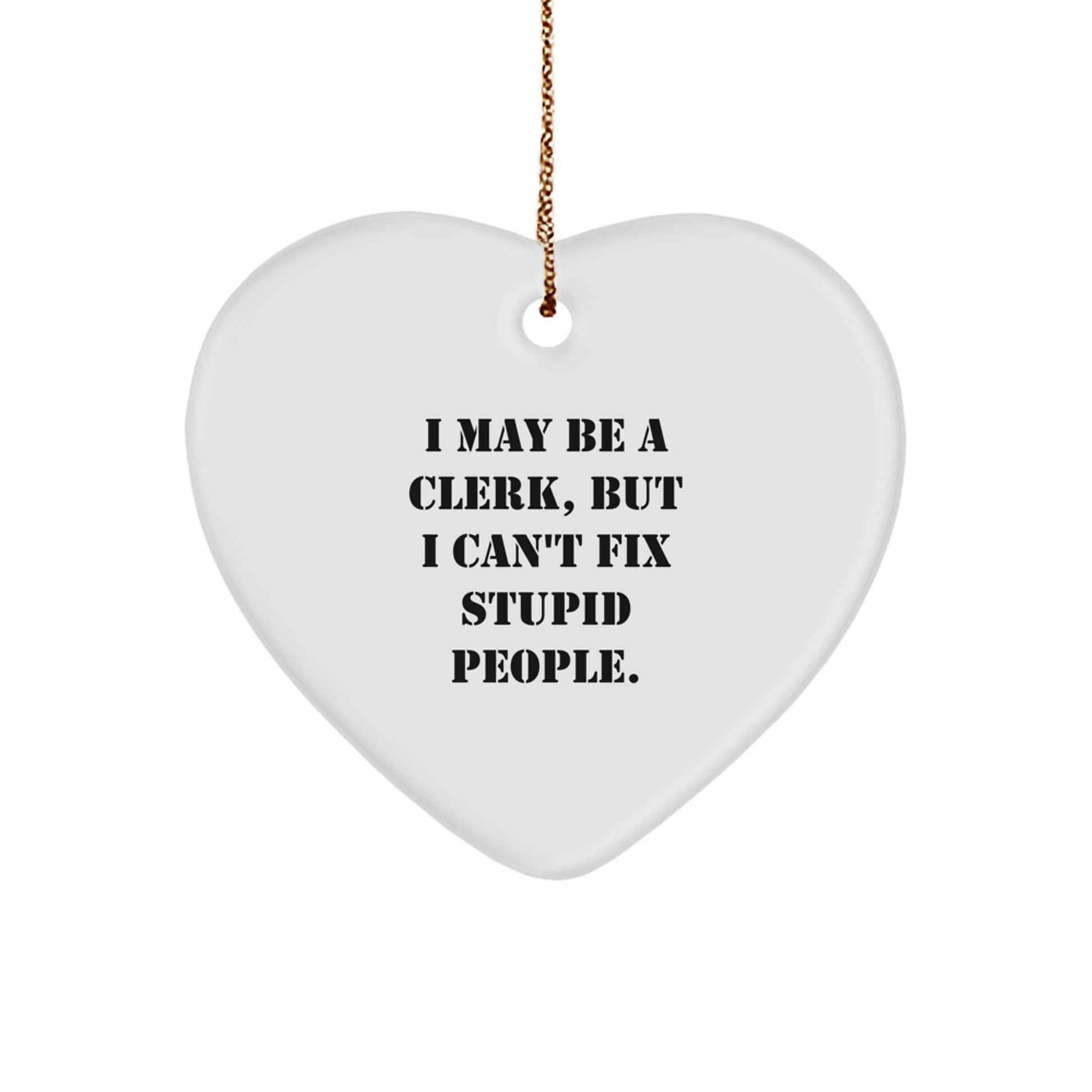 Christmas Gift for Roommates Collectible Clerk Heart Ornament - Image 1