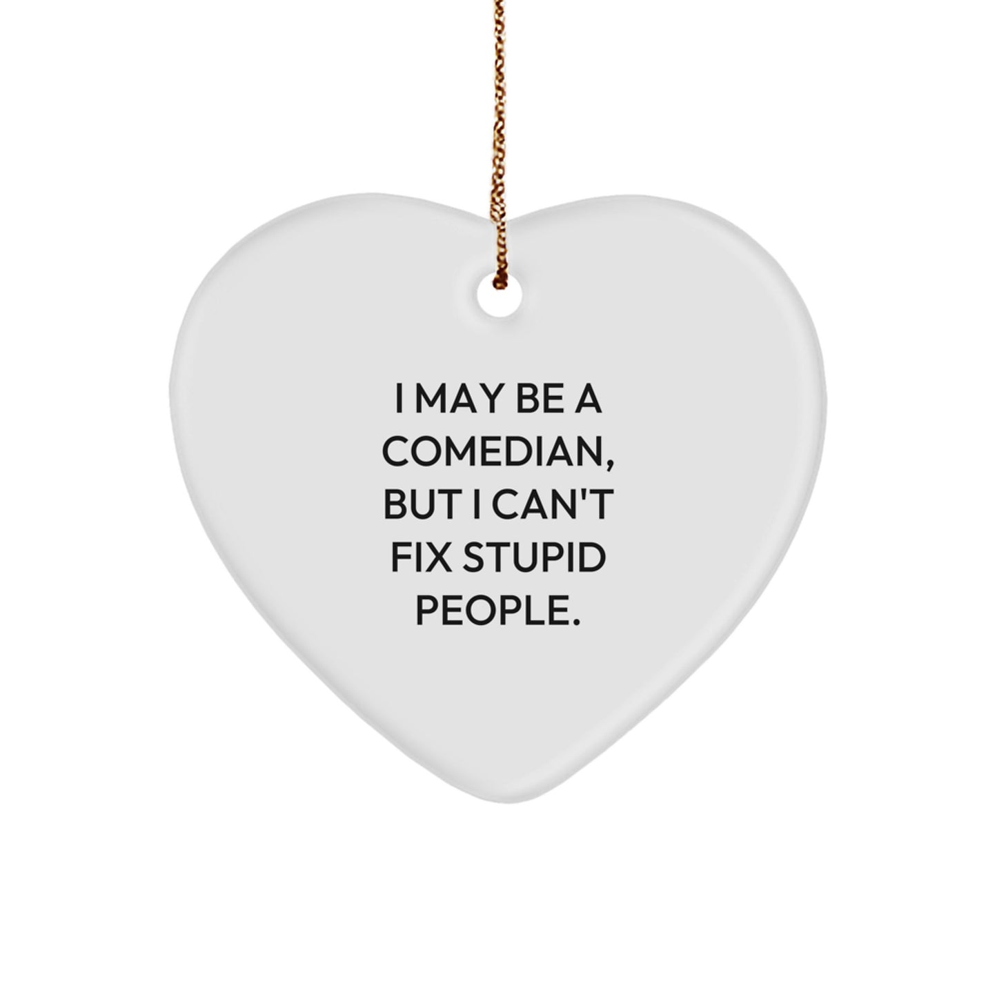 Comedian Heart Ornament Keepsake for Him Christmas Holiday Gift - Image 1