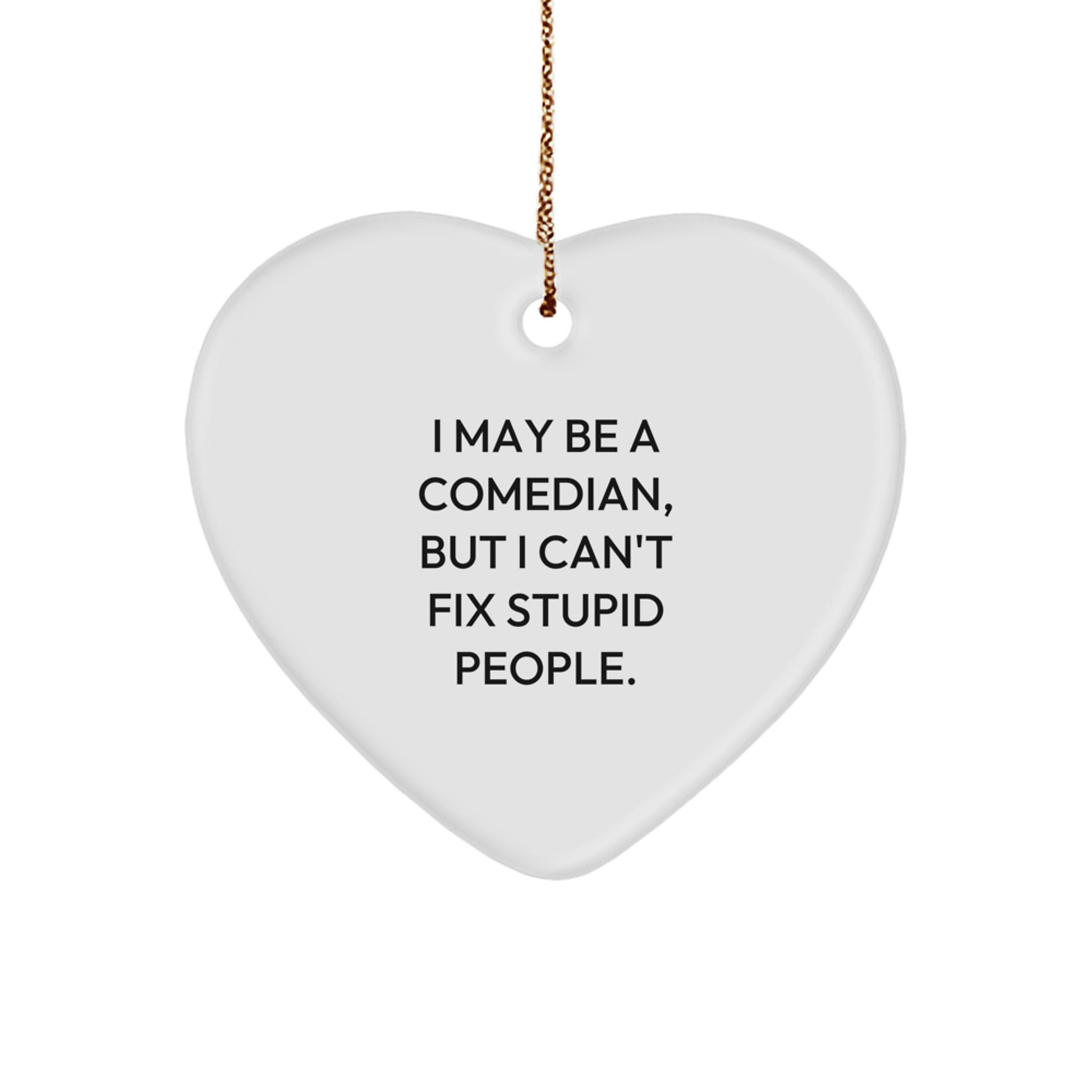 Comedian Heart Ornament Keepsake for Him Christmas Holiday Gift - Image 1
