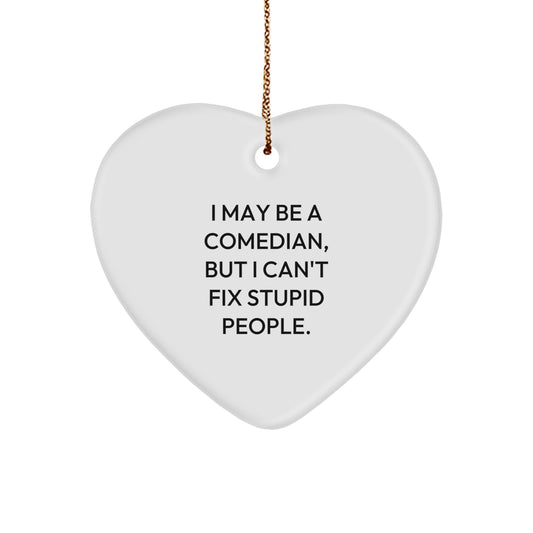 Comedian Heart Ornament Keepsake for Him Christmas Holiday Gift - Image 1