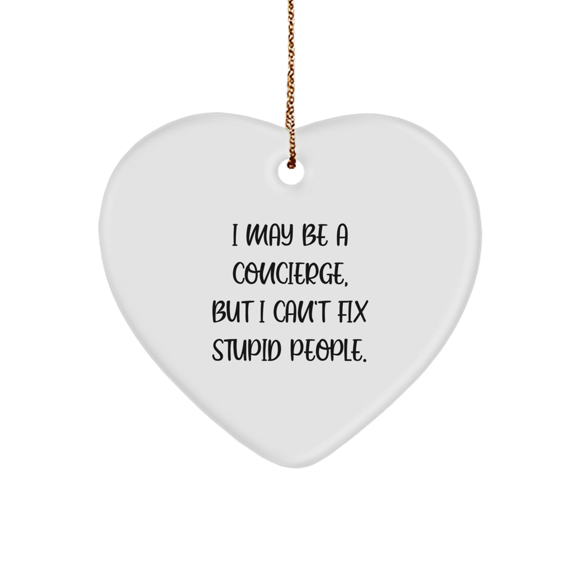 Christmas Gift for Her Concierge Heart Ornament Present With Quote - Image 1