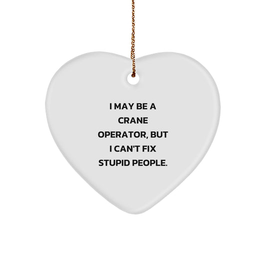 Crane Operator Favorite Heart Ornament for Kids Christmas Gift - Image 1