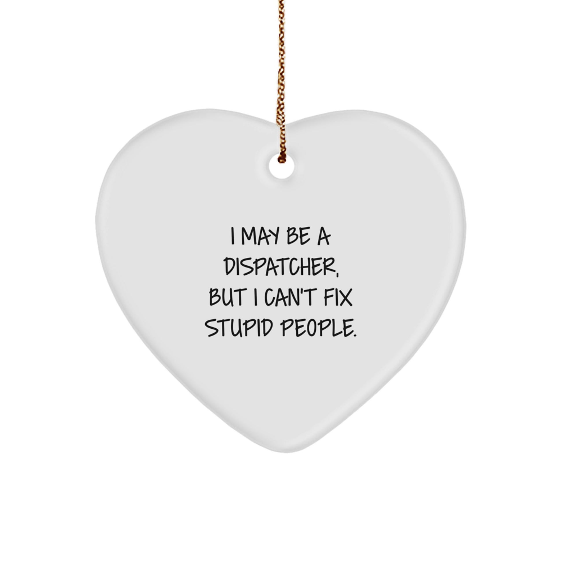 Christmas Gift for Her Dispatcher Heart Ornament Keepsake Present - Image 1