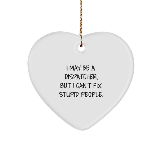 Christmas Gift for Her Dispatcher Heart Ornament Keepsake Present - Image 1