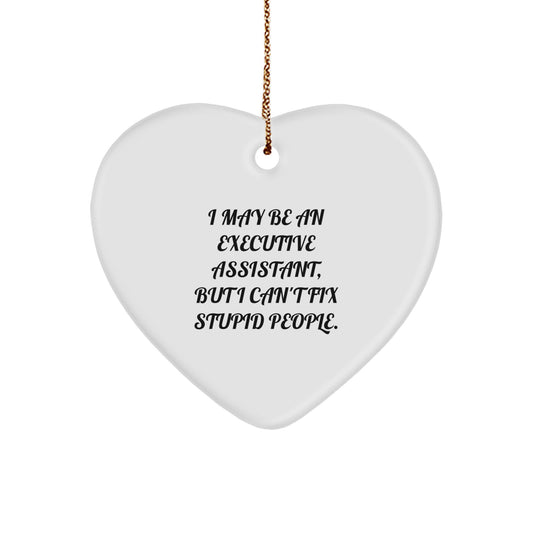 Executive Assistant Heart Keepsake Vivid Christmas Ornament for Him Gift - Image 1