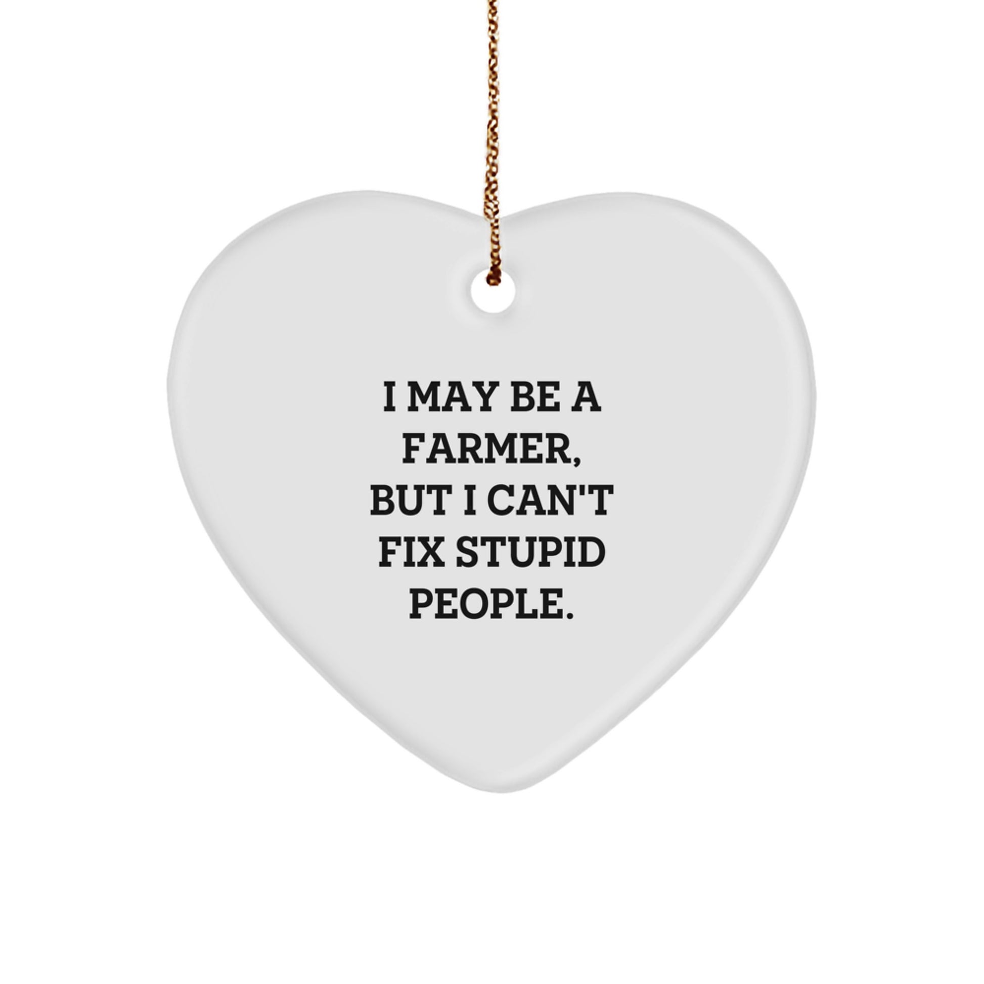 Funny Farmer Heart Ornament Gifts for Men from Friends, Unique Christmas Unique Gifts for Farmer - Image 1