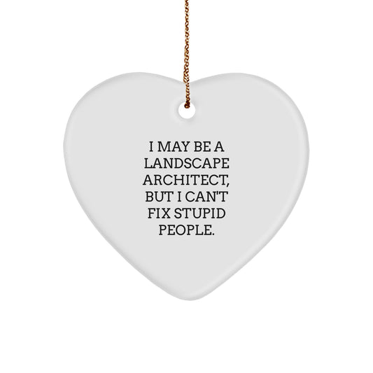 Christmas Gift for Her Landscape Architect Heart Ornament Present - Image 1