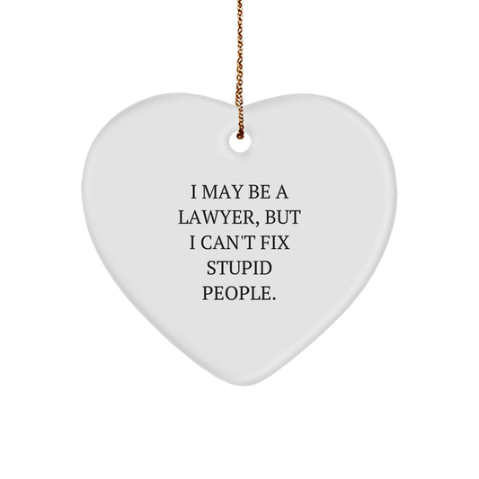 Lawyer Christmas Ornament Keepsake for Him Gift with Humorous Quote - Image 1