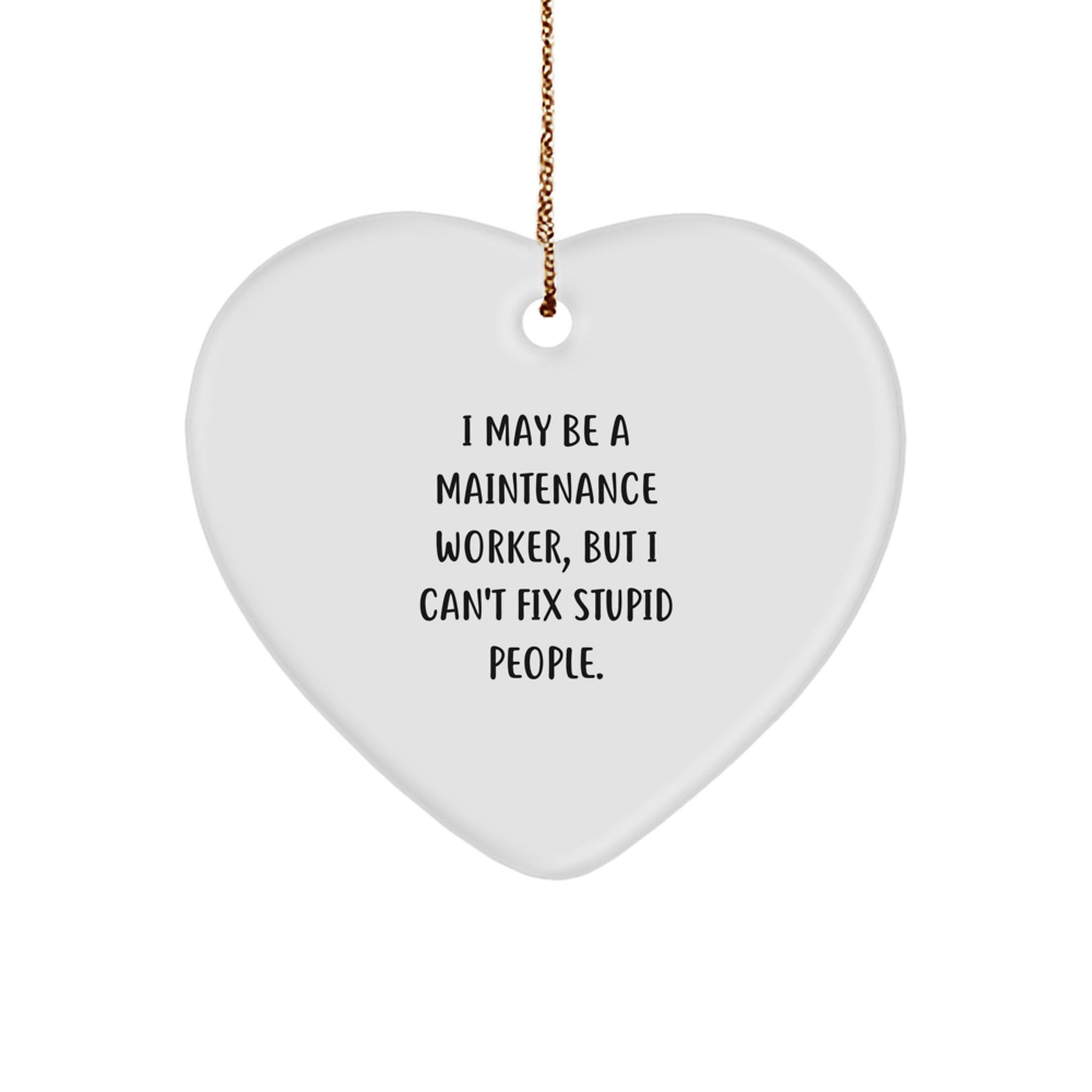 For Him Maintenance Worker Keepsake Christmas Unique Gift Heart Ornament - Image 1