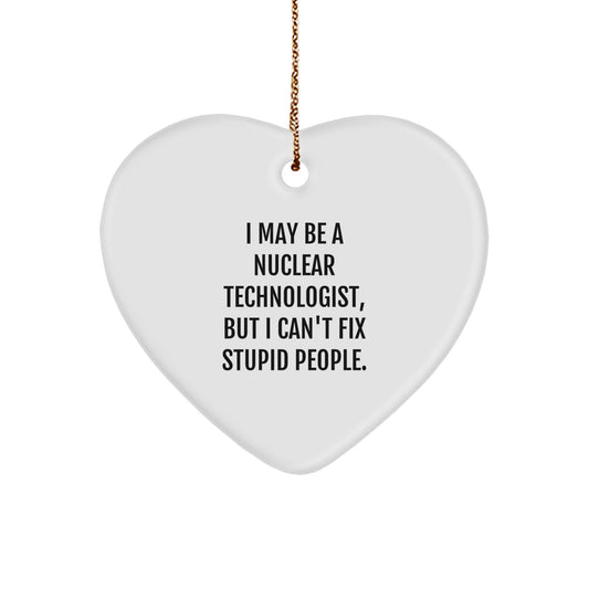 Nuclear Technologist Heart Ornament for Coworkers Christmas Unique Gift - Image 1