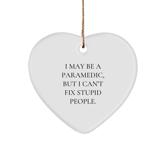 Funny Rescue Worker Heart Ornament Gifts for Rescue Workers from Family, Friends, or Coworkers - Christmas Unique Gifts - Image 1