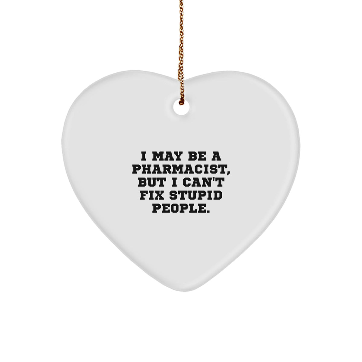 Pharmacist Keepsake Christmas Ornament for Him Gift Heart-Shaped - Image 1