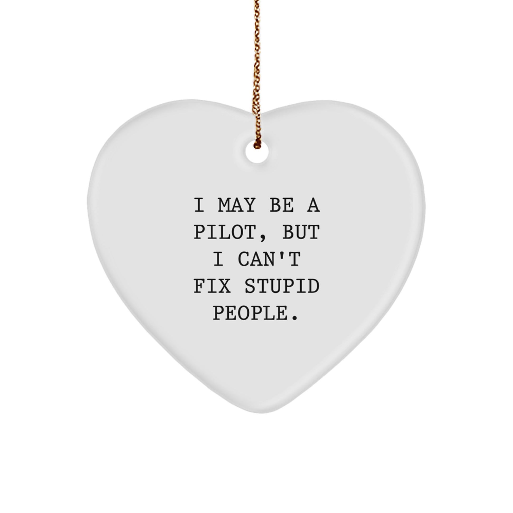Pilot Favorite Heart Ornament for Kids Christmas Gift - Image 1