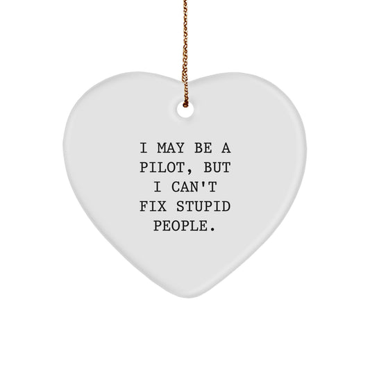 Pilot Favorite Heart Ornament for Kids Christmas Gift - Image 1