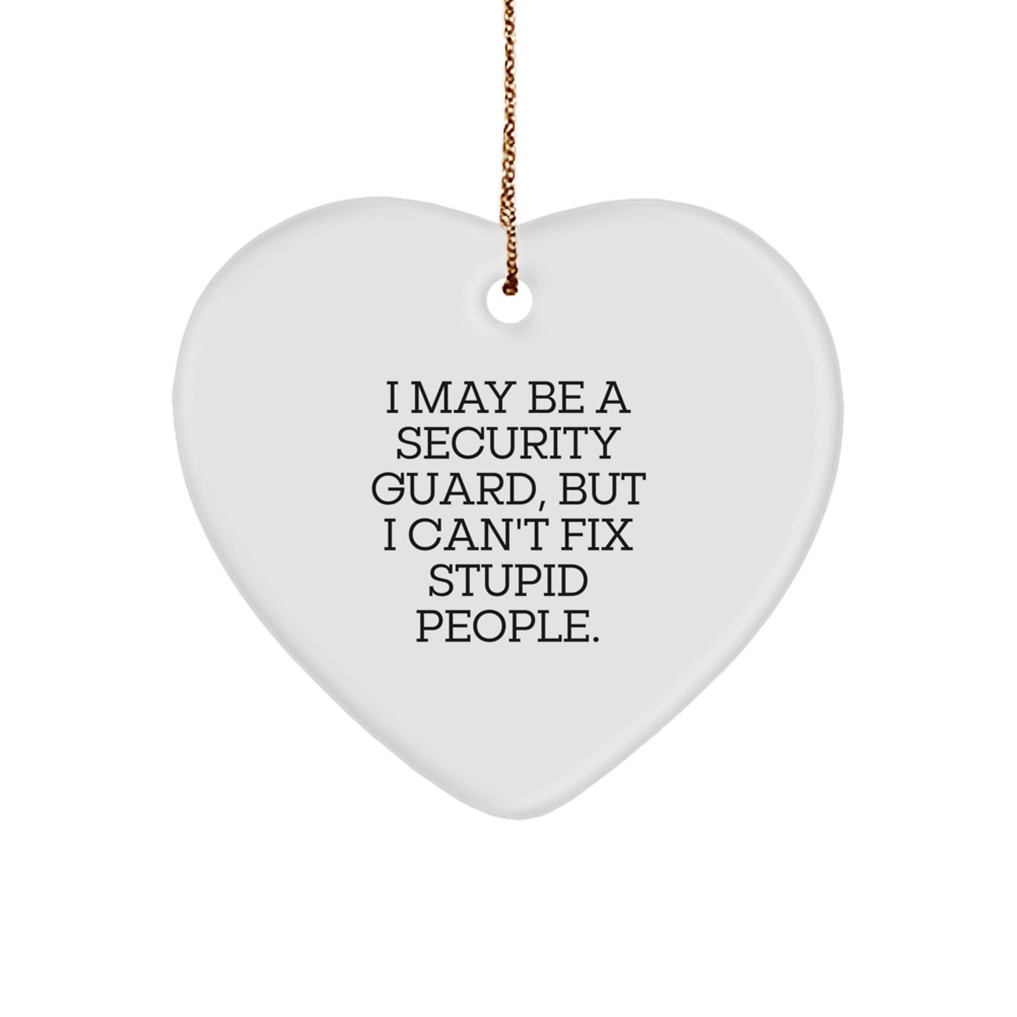 Security Guard Heart Ornament Christmas Gift for Coworkers Idea - Image 1