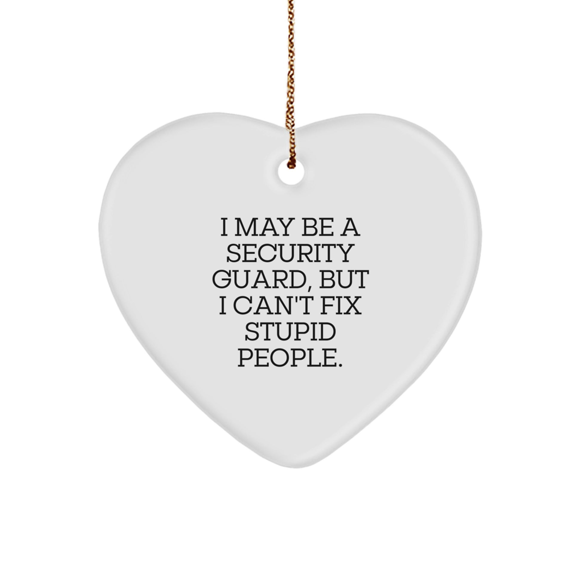 Security Guard Heart Ornament Christmas Gift for Coworkers Idea - Image 1
