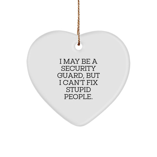 Security Guard Heart Ornament Christmas Gift for Coworkers Idea - Image 1