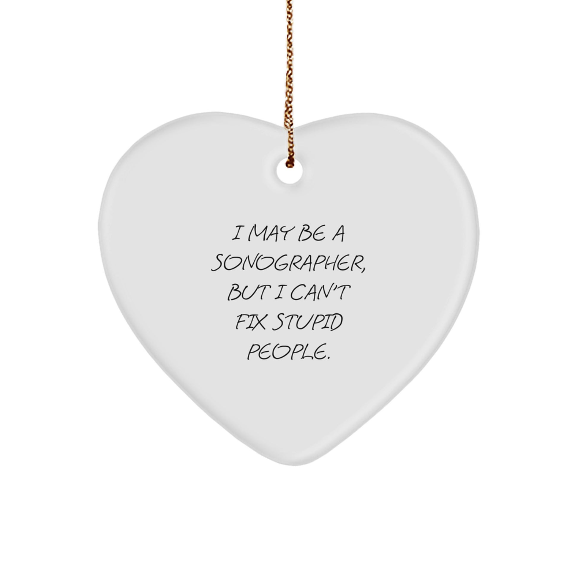 Sonographer Heart Ornament Idea Christmas Gift for Coworkers - Image 1