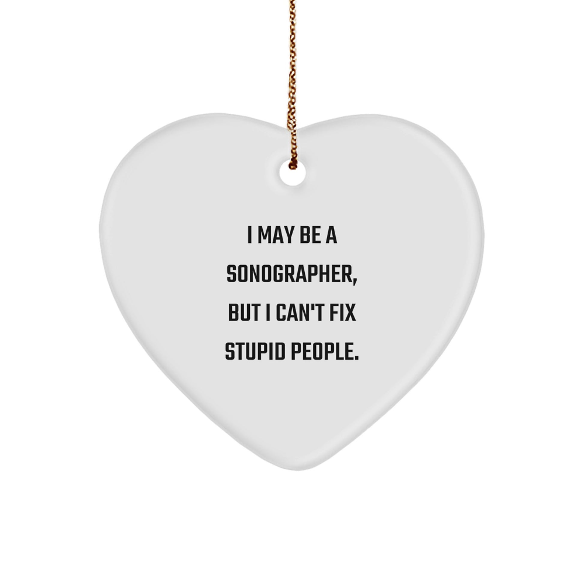 Novelty Sonographer Christmas Ornament for Friends Gift Bright Heart - Image 1