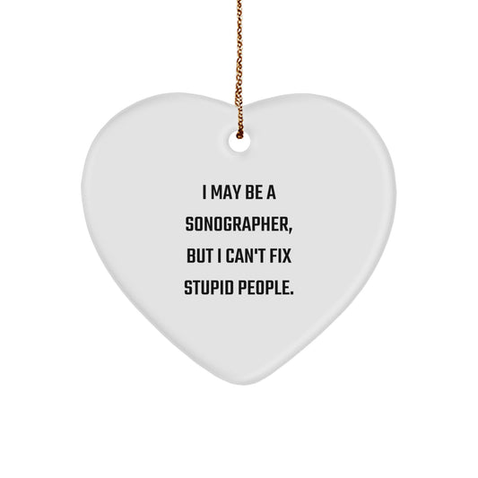 Novelty Sonographer Christmas Ornament for Friends Gift Bright Heart - Image 1
