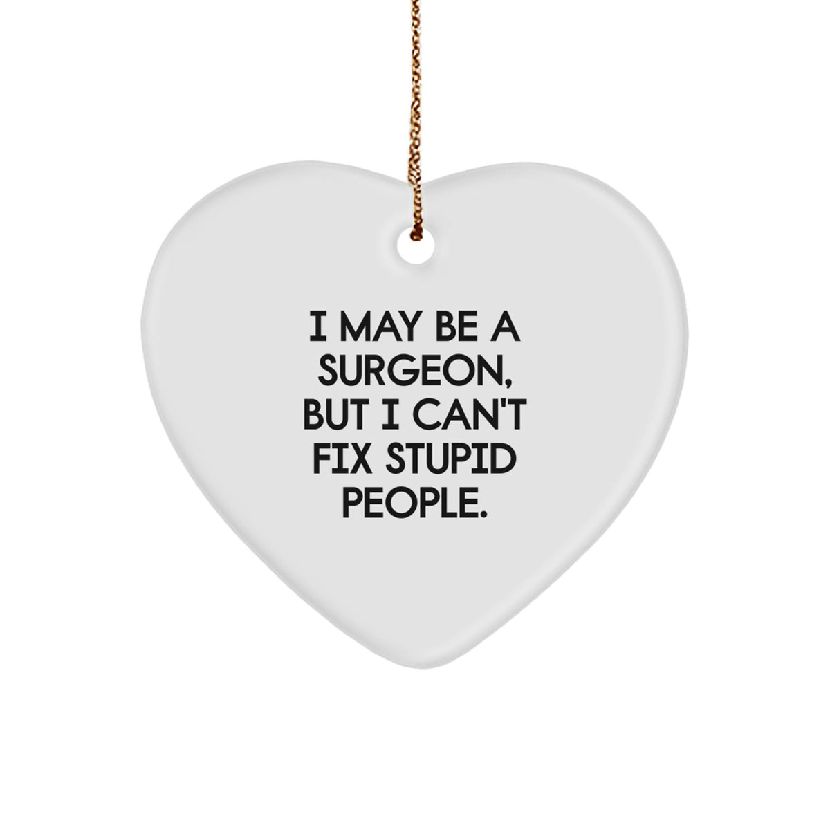 Christmas Gift for Her Surgeon Heart Ornament Present Witty - Image 1