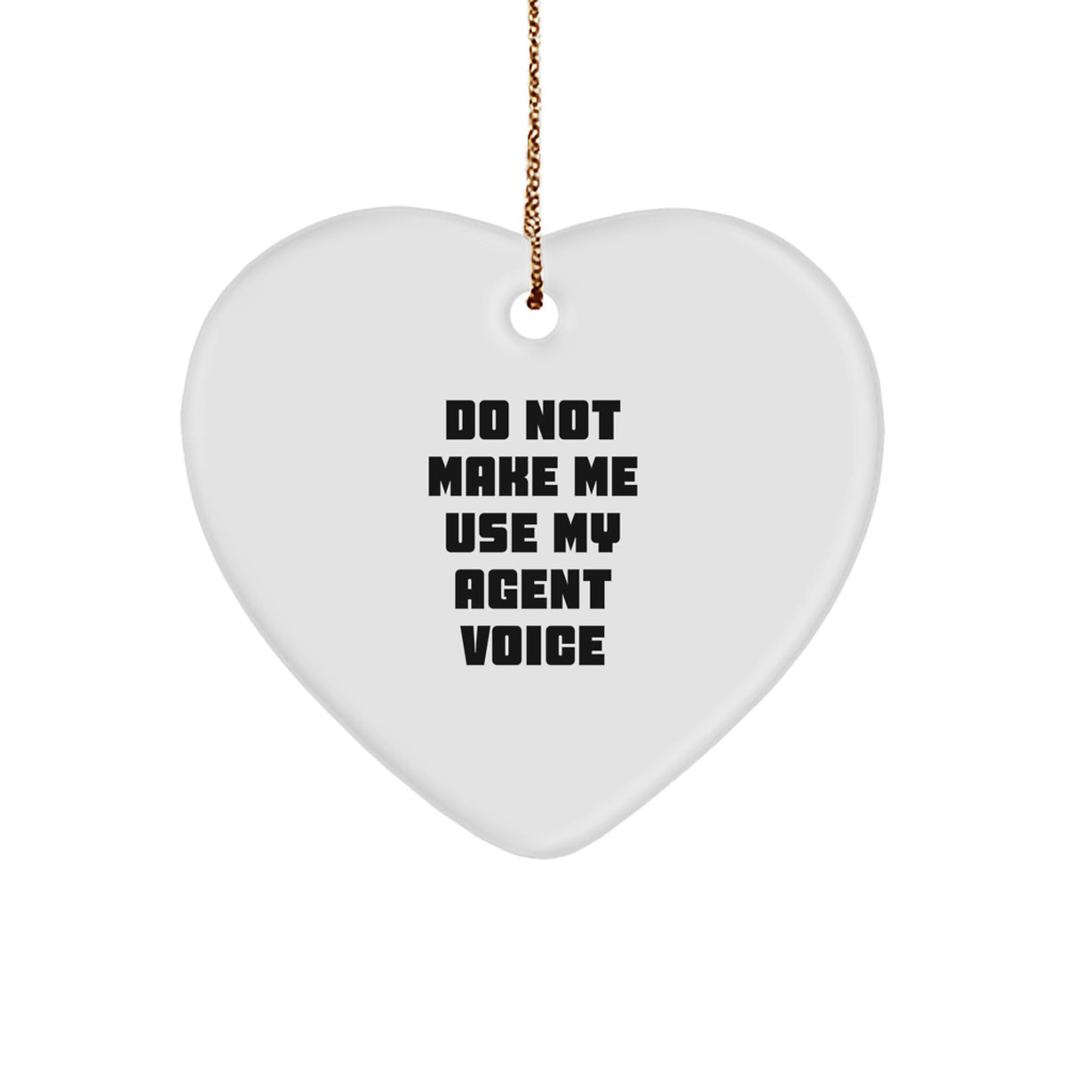 Sassy Agent Christmas Ornament for Friends Gift, Novelty Heart - Image 1