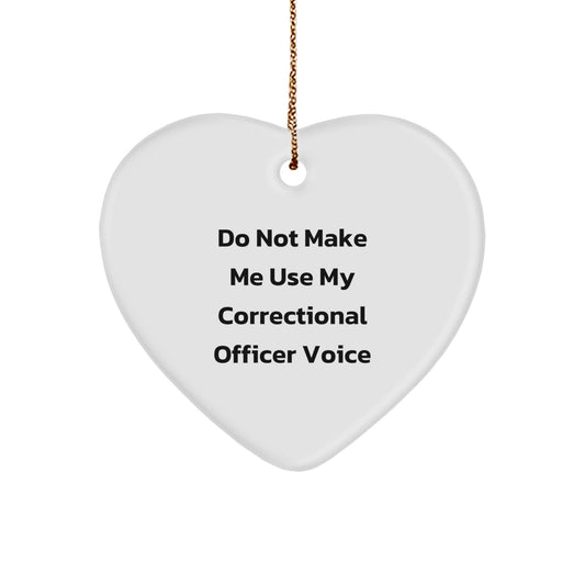 Christmas Gift for Teens Surprise Correctional Officer Heart Ornament - Image 1